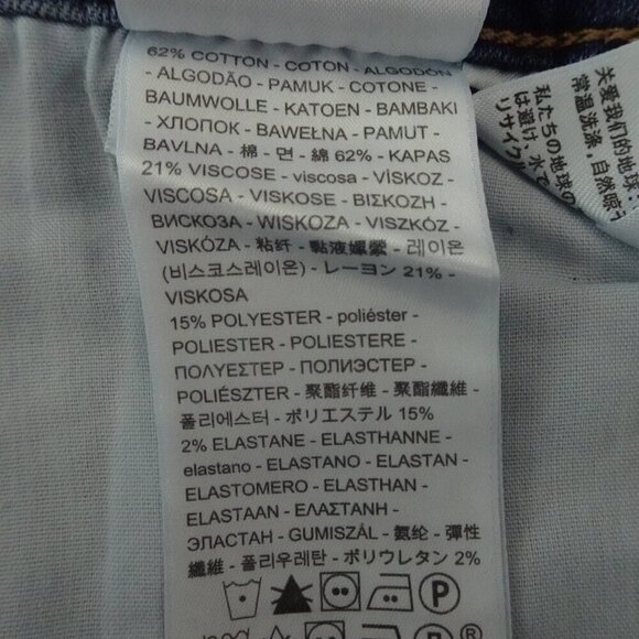 Levi's 721 Skinny Jeans Women's Plus Size 24W Blue Stretch Denim High Rise - Picture 9 of 10